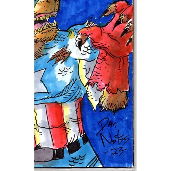 ONE-OF-A-KIND HAND-DRAWN, INKED AND COLORED SKETCHCOVER COMIC by Dan Nokes WERE - Picture 5 of 5